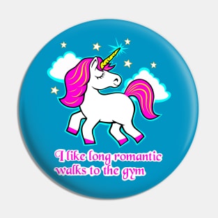 Fitness Unicorn, gym girl, barbell unicorn Pin