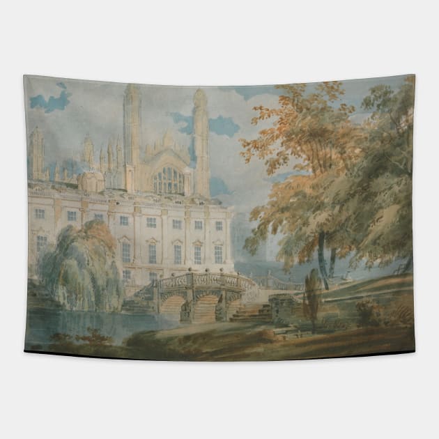 Clare Hall and King’s College Chapel, Cambridge, from the Banks of the River Cam, 1793 Tapestry by Art_Attack