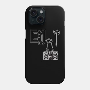 dj dog on the beach Phone Case