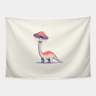 Funny simple Mushroom Hat Dinosaur Brontosaurus Tapestry