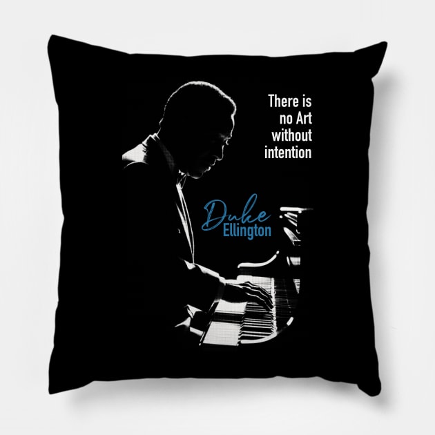 Duke Ellington silhouette Pillow by BAJAJU