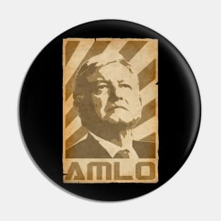 Amlo Retro Propganda Pin