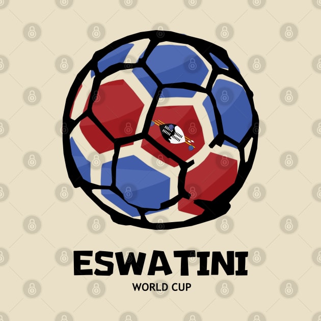 Eswatini Football Country Flag by KewaleeTee