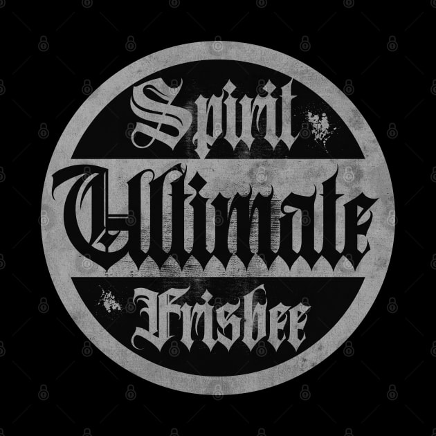 Ultimate Frisbee Spirit BW by CTShirts