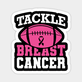 Tackle Breast Cancer Football Pink Ribbon Awareness Support Magnet