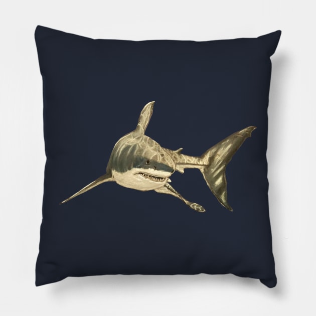 Shark Pillow by CarolineArts