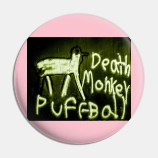 Death Monkey Puffball Green/Black Pin