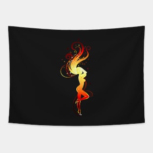 Fiery Girl ( Fire woman ) Tapestry