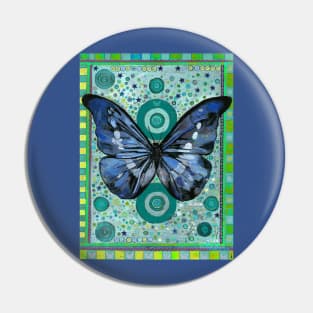 Teal Butterfly Pin