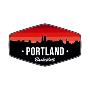 Portland Basketball Hexagonal Sunset T-Shirt