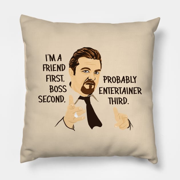 David Brent The Office Quote T-Shirt Pillow by Phil Shelly Creative
