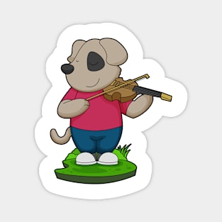 Dog Musician Violin Music Magnet