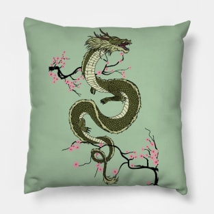 Sakura Dragon Pillow