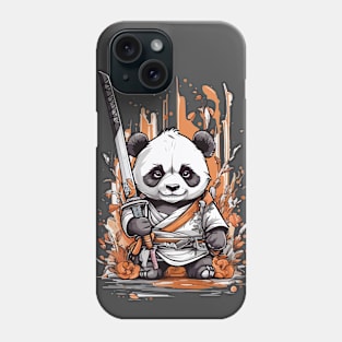 Cute Cartoon Warrior Panda Samurai Katana Sword Wilding Phone Case