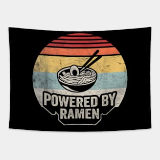 Vintage Powered By Ramen Japanese Love Anime Noodles Foodie Tapestry