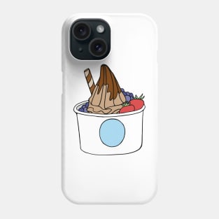 Frozen Yogurt Cup Chocolate and Fruit Phone Case