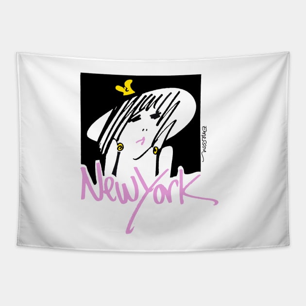 New York Gal Tapestry by Emerson