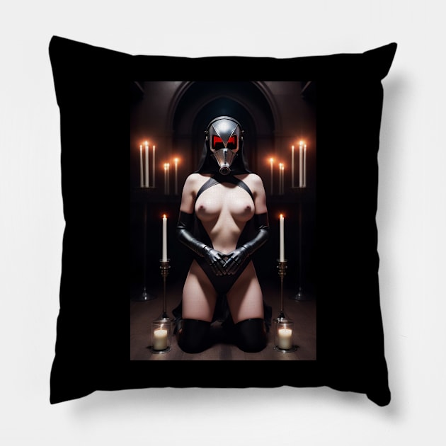 Kinky nun Pillow by Bespired