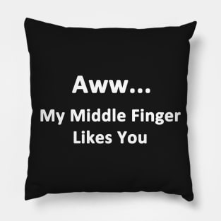Middle Finger Pillow