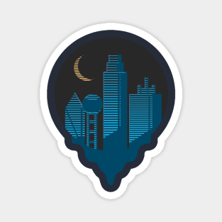 Neon City Skylines Magnet