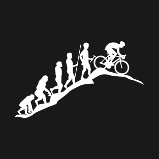 Evolution mountain cyclist gift bike saying T-Shirt