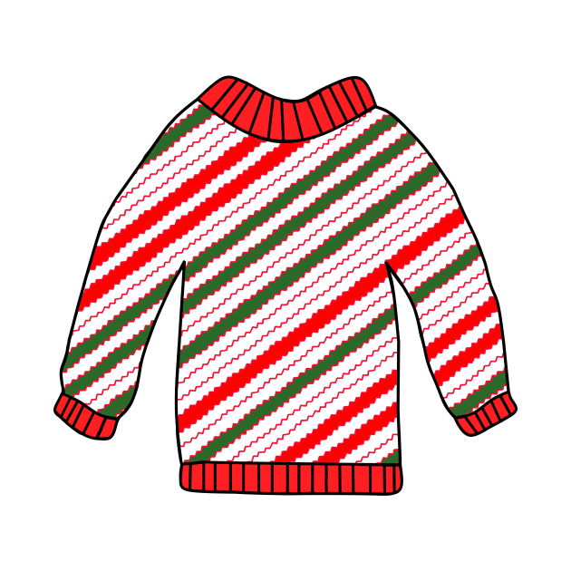 Christmas Stripes Sweater by SartorisArt1