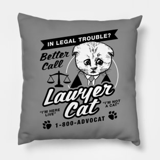 Lawyer Cat Pillow