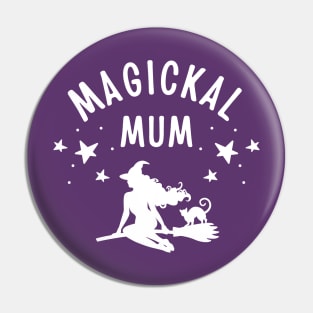 Magickal Mum Witch and Cat Mother's Day Cheeky Witch® Pin