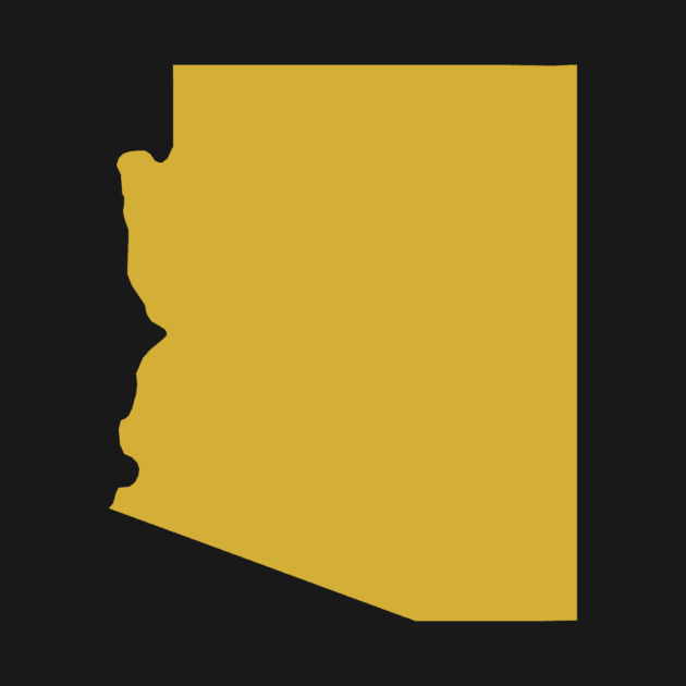 Arizona state map for arizonians by Wordandart