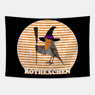 Robin Bird Watching Birding Ornithologist Halloween Gift Tapestry