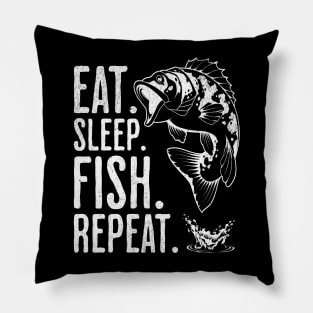 Eat Sleep Fish Repeat Pillow