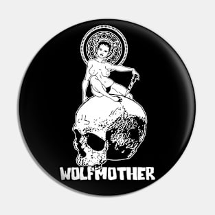 Wolfmother skull Pin