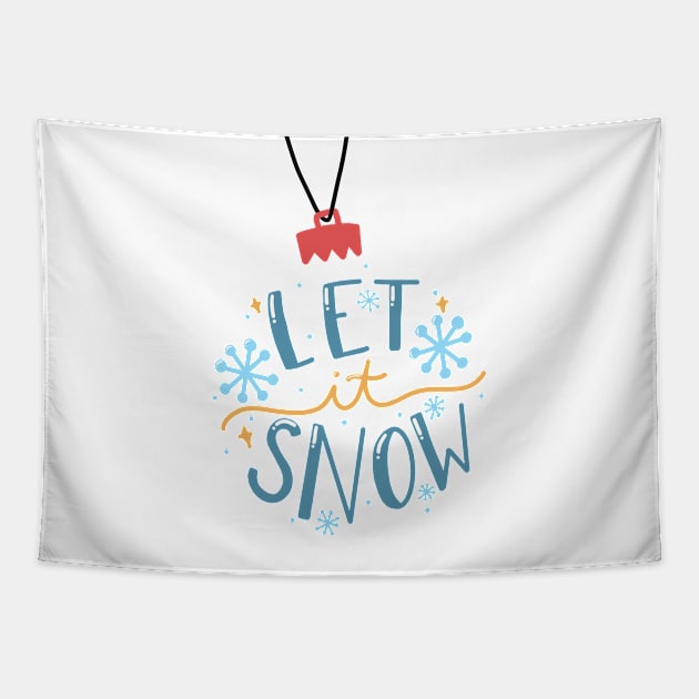 Let it Snow! Tapestry by TheMoodyDecor