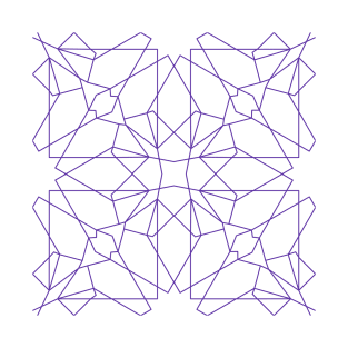 Purple Modern Geometric Design T-Shirt