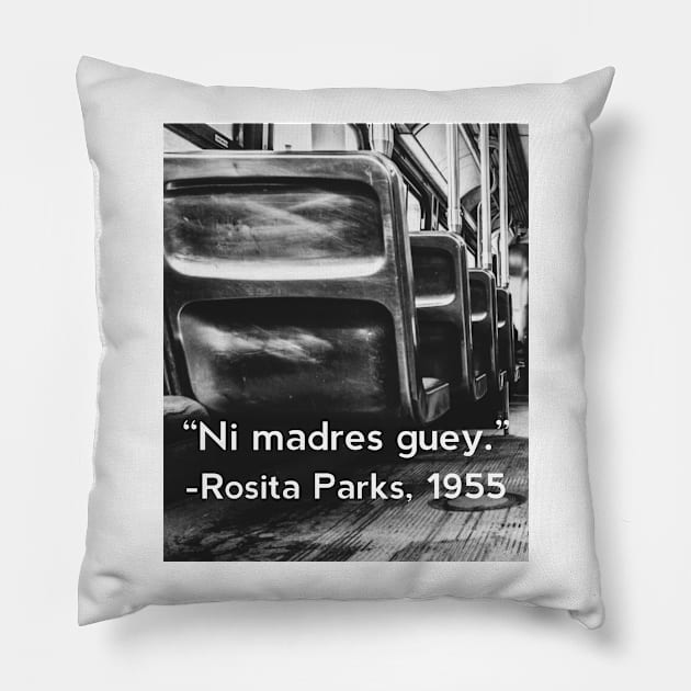 Rosita Parks-1955 Pillow by MessageOnApparel