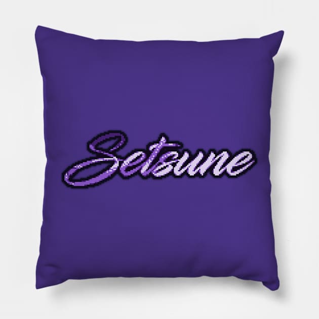 Setsune Pixel Logo (Fuzzy) Pillow by DuskEyesDesigns