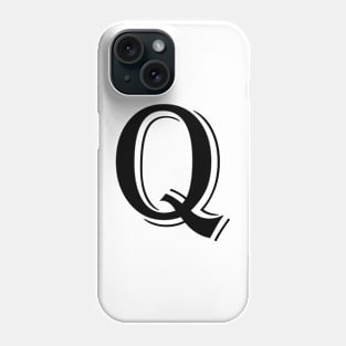 Black letter Q in vintage style Phone Case