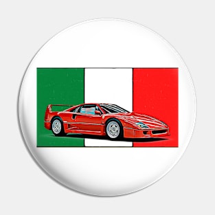 F40 Italian Print Pin