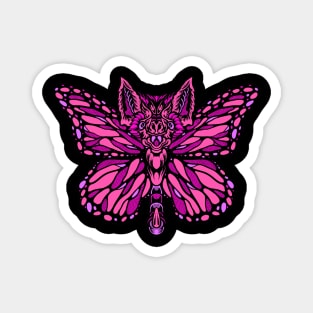 Butterfly And Bat Sweet Creature Illustration Magnet