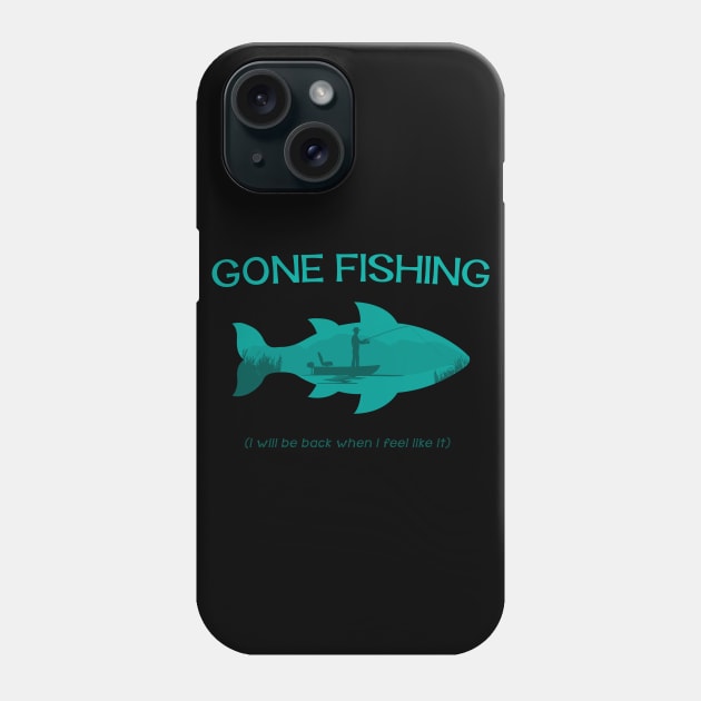 Gone Fishing Phone Case by MellowGroove