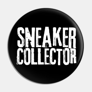 Sneaker Collector Distressed Font WHT Pin