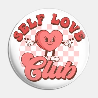 Self Love Club Retro Heart - Anti Valentines Day Pin