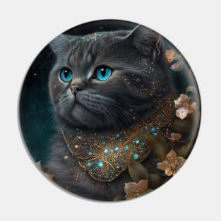 Charmed British Shorthair Kitten Pin