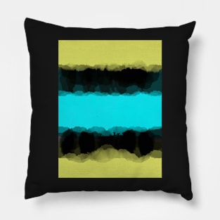 Turquoise, Green & Black Pillow