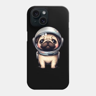 Pug astronaut cute little Phone Case