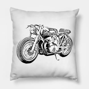 Cafe racer motorcycle Pillow