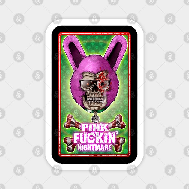 Pink F*****g Nightmare, Christmas, Skull Magnet by HEJK81