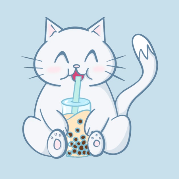 Kitty Cat Bubble Tea Boba by SharSquaredArt