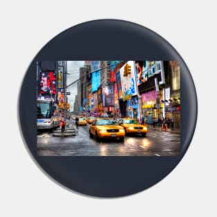 Yellow Taxi Cabs, Times Square, New York City Pin