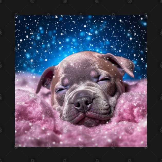 Sleepy Baby Staffy by Enchanted Reverie